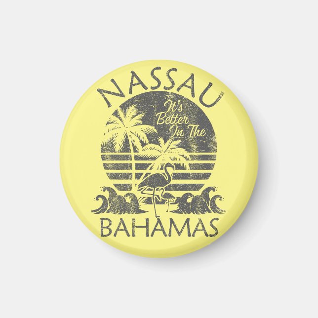 Nassau Bahamas Magnet Vacances Croisière Retro Bea (Devant)