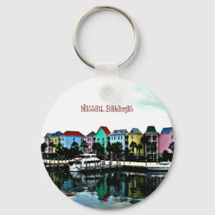 Nassau Bahamas marina Keychain