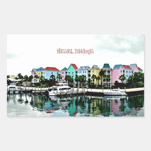 Nassau Bahamas marina Sticker (Front)
