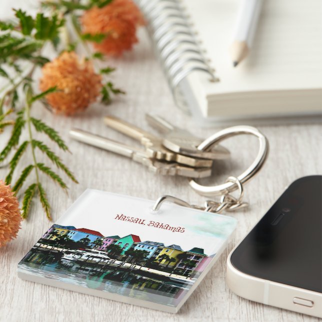 Nassau, Bahamas photograph Keychain (Front Right)