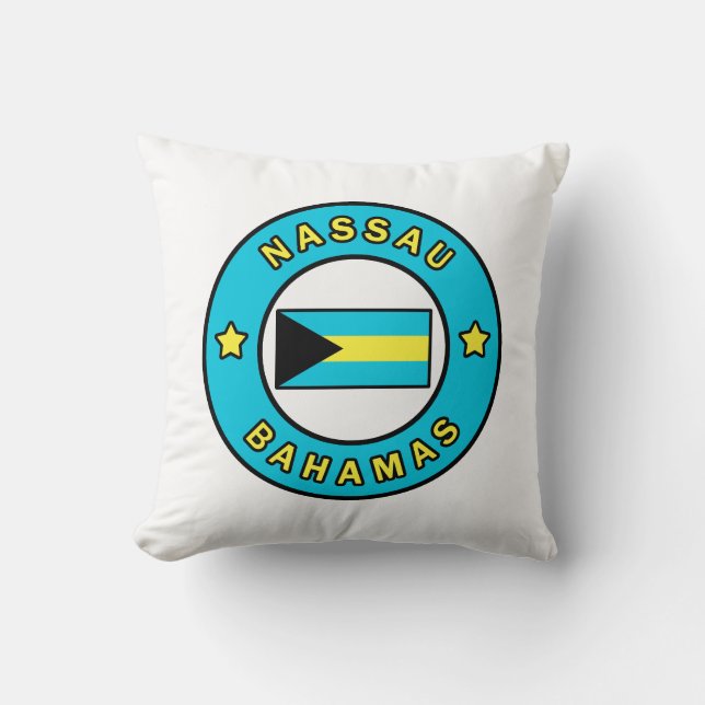 Nassau Bahamas Throw Pillow (Front)