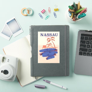 Nassau Bahamas travel beach poster