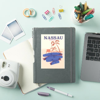 Nassau Bahamas travel beach poster