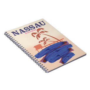 Nassau Bahamas travel beach poster Notebook