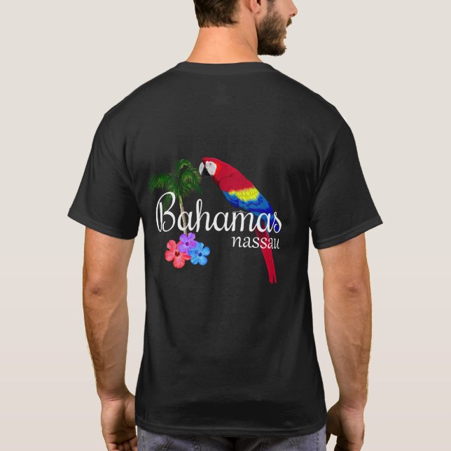 Nassau Bahamas Tropical Destination T-Shirt (Back)