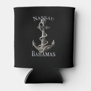 Nassau Bahamas Vacation Nautical Anchor Sailing Can Cooler