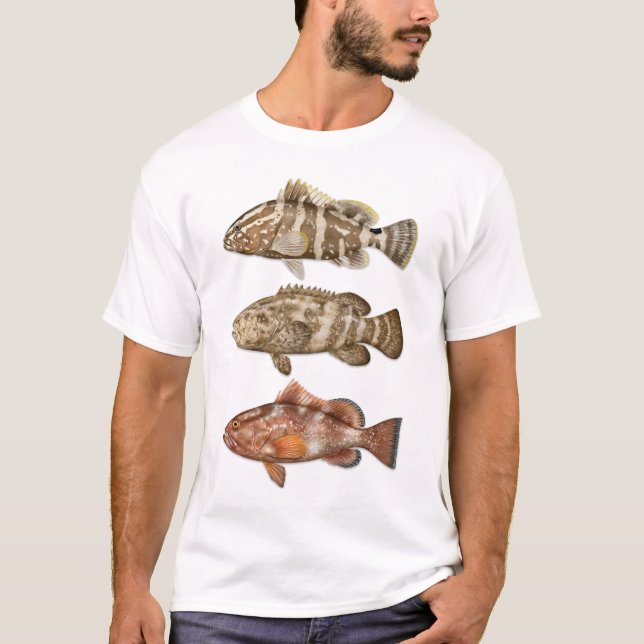 Nassau, Goliath, and Red Grouper T-shirt (Front)