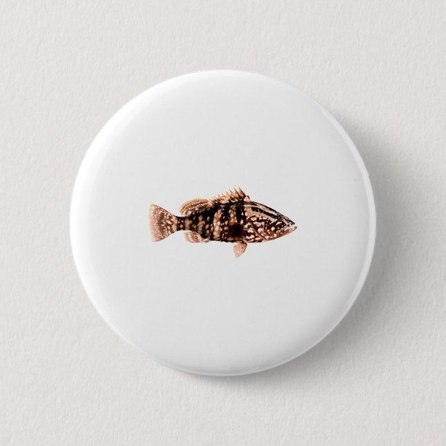Nassau Grouper 2 Inch Round Button (Front)