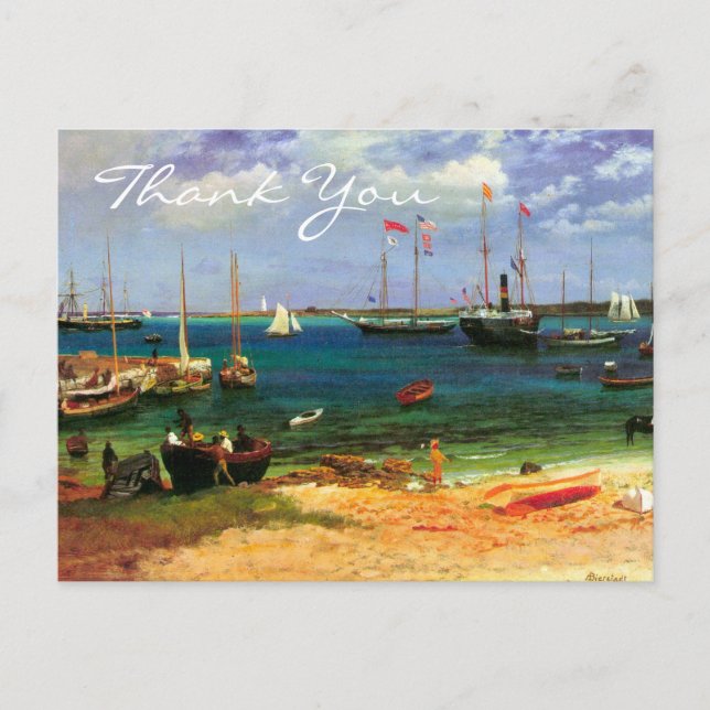 Nassau Harbour by Albert Bierstadt Postcard (Front)