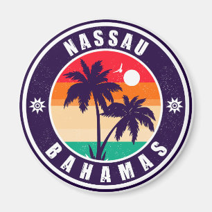Nassau Palm Tree Bahamas Vintage Souvenirs 80s Magnet