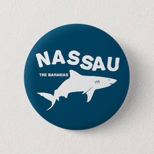 Nassau - The Bahamas Shark Diving T-Shirt 2 Inch Round Button