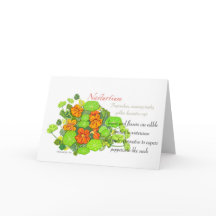 Nasturtium Blank Card
