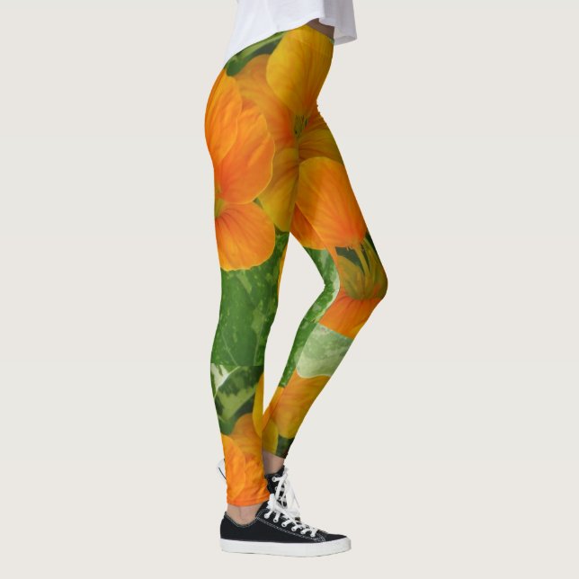 Nasturtium Blossoms Leggings (Right)