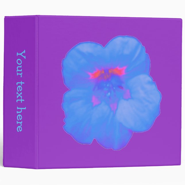 Nasturtium Bright Blue Custom Binder (Front/Spine)