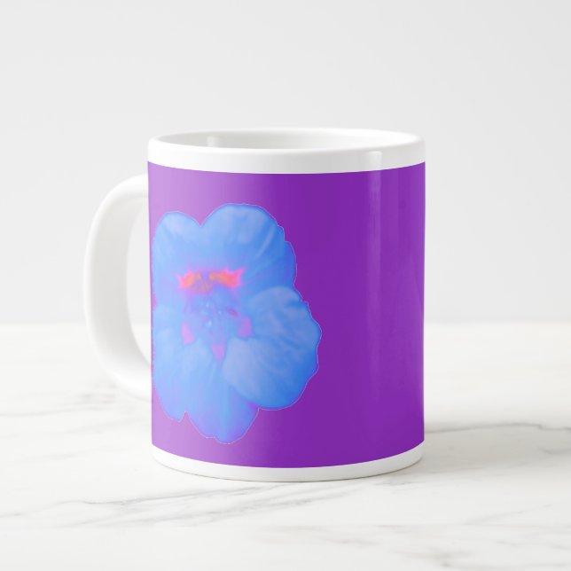 Nasturtium Bright Blue Mug (Front Left)
