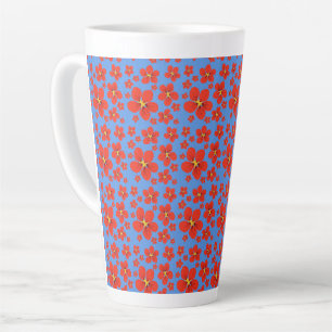 Nasturtium design on latte mug