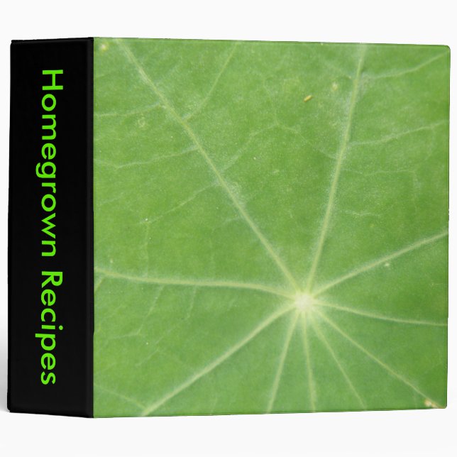 Nasturtium Leaf Custom Binder (Front/Spine)