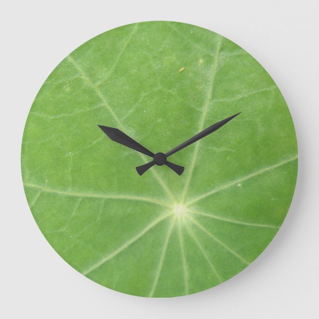 Nasturtium Leaf Wall Clock (Front)