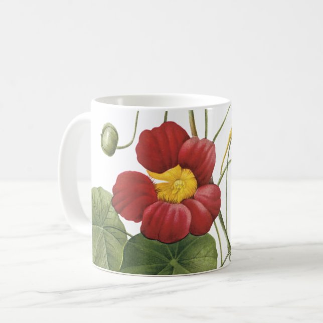 nasturtium(Tropaeolum majus) by Redouté Coffee Mug (Front Left)