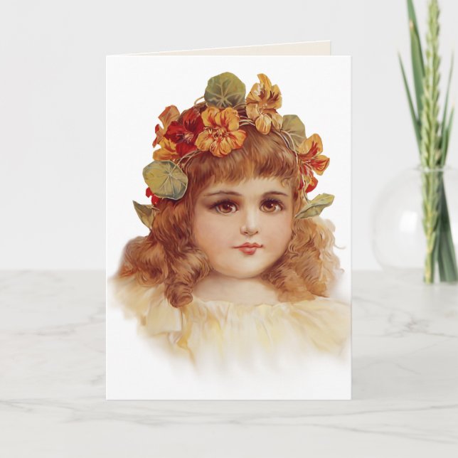 Nasturtium Wreath Holiday Card (Front)