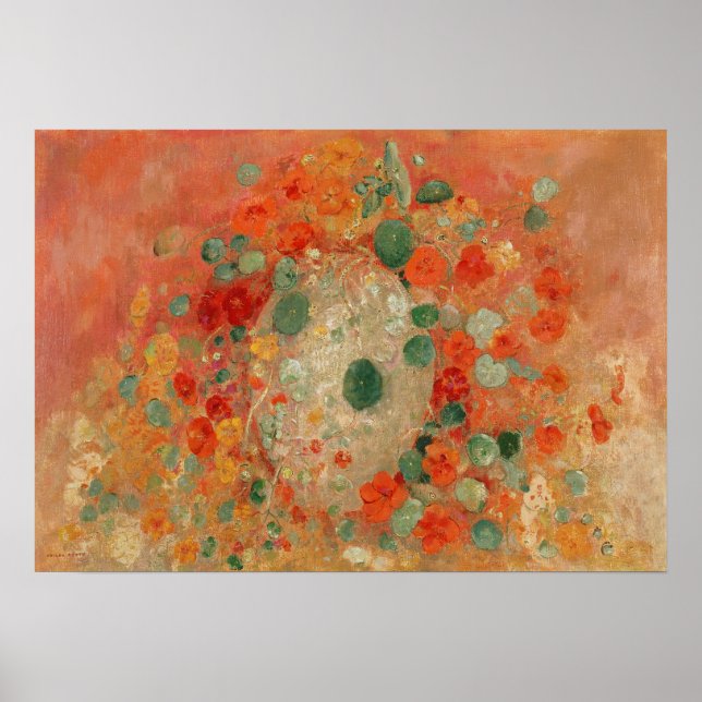 Nasturtiums by Odilon Redon Poster (Front)