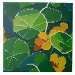 Nasturtiums Ceramic Tile