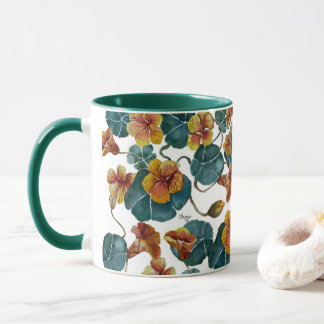 Nasturtiums d'été Mug à café à deux tons