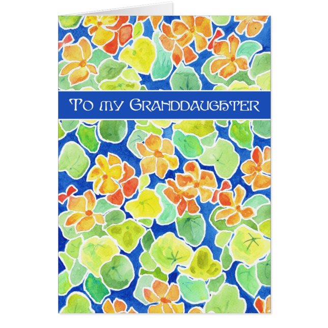 Nasturtiums Floral Granddaughter Mother's Day (Front)
