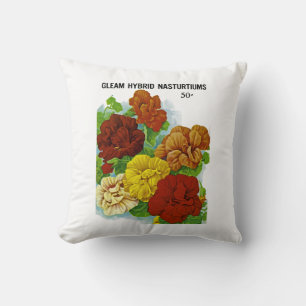 Nasturtiums Throw Pillow
