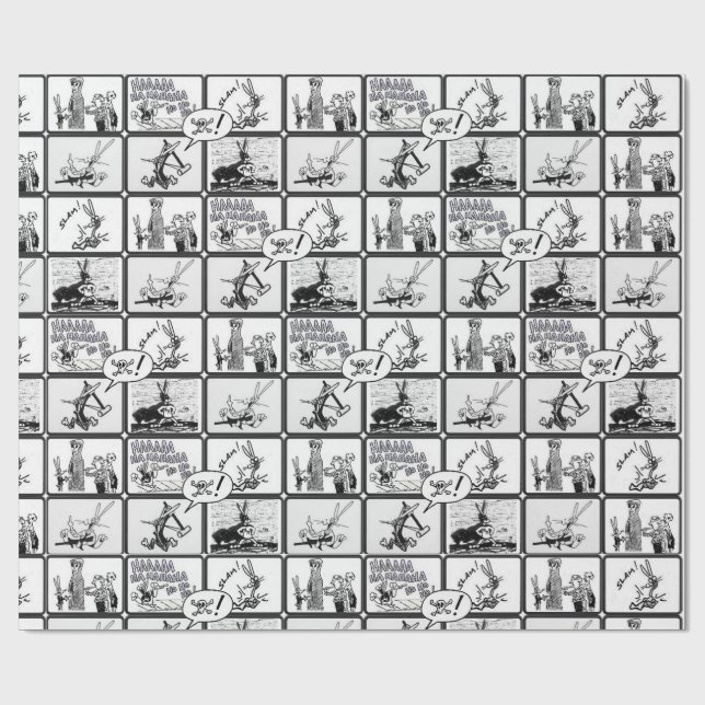 Nasty Rabbit hitchcover scenes wrapping paper (Flat)