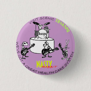 Nasty Rabbit: Rabbit's Ninth "Trakspil Tourism" 1 Inch Round Button