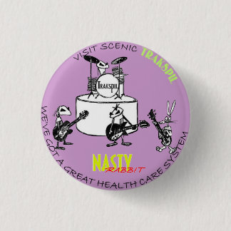 Nasty Rabbit: Rabbit's Ninth "Trakspil Tourism" 1 Inch Round Button
