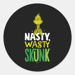 Nasty Wasty Skunk Classic Round Sticker