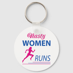 Nasty women runs keychain