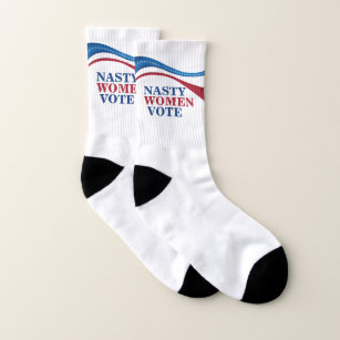Nasty Women Vote American Flag Feminist Political Socks