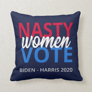 Nasty Women Vote II Throw Pillow