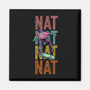 Nat Custom Skateboarding Hob Magnet