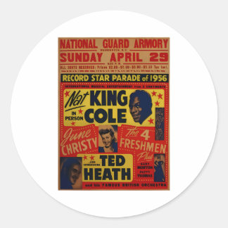 Nat King Cole Classic Round Sticker