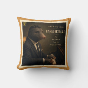 Nat King Mole: a Parody Throw Pillow