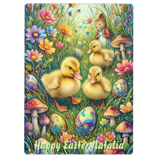 NATALIA ~ HAPPY EASTER ~ EASTER DUCKLINGS ~ CLIPBOARD
