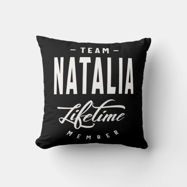 Natalia Personalized Name Birthday Gift Throw Pillow (Front)