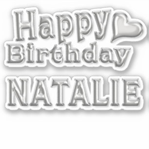 Natalie Happy Birthday Autocollant Autocollant