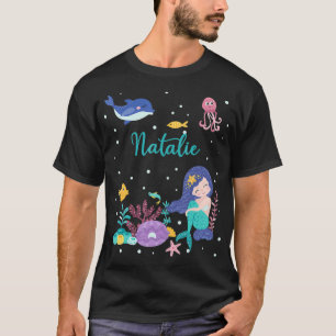 Natalie Name Gift Personalized Mermaid T-Shirt