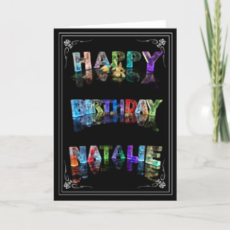 Natalie - Name in Lights greeting card (Photo)