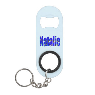 'Natalie' Name Made From Guinea Pigs, Keychain Bottle Opener