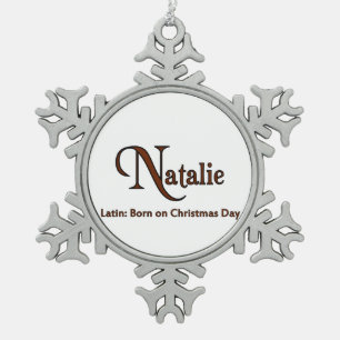 Natalie Snowflake Pewter Christmas Ornament