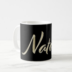 Natalie white Handwriting Tasse Kaffeetasse Coffee Mug