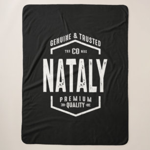 Nataly Personalized Name Birthday Gift Sherpa Blanket