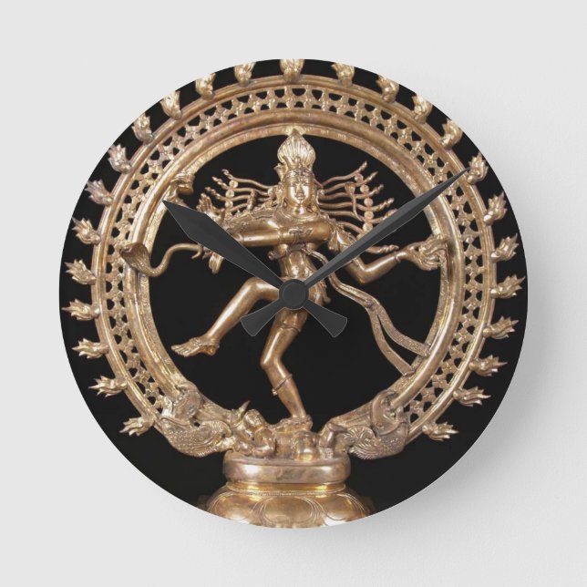 NATARAJ HINDU GOD ROUND CLOCK (Front)