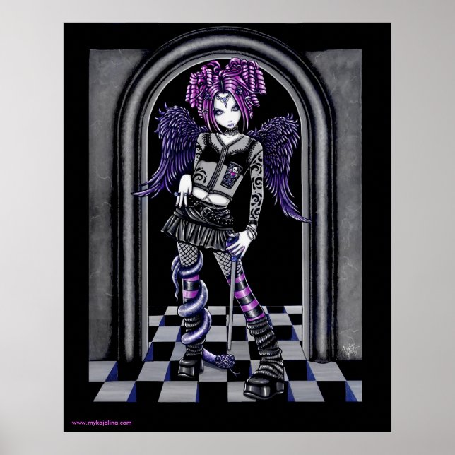 Natasha Gothic Tattoo Angel Poster (Front)